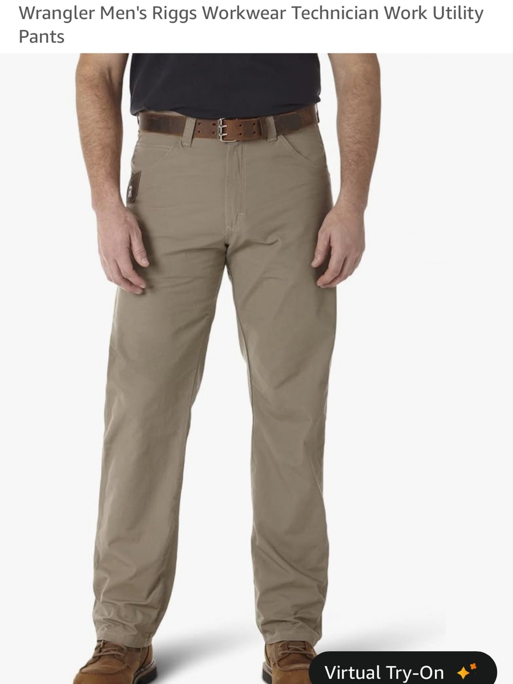 Wrangler Men's Chino Work Pants - Khaki